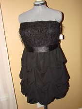 W14 STRAPLESS BLACK DRESS - CRUISE, WEDDING, PROM, HOMECOMING  PARTY SIZE