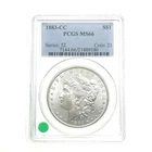 1883-CC $1 Silver Morgan Dollar Graded by PCGS as MS66 High Grade!