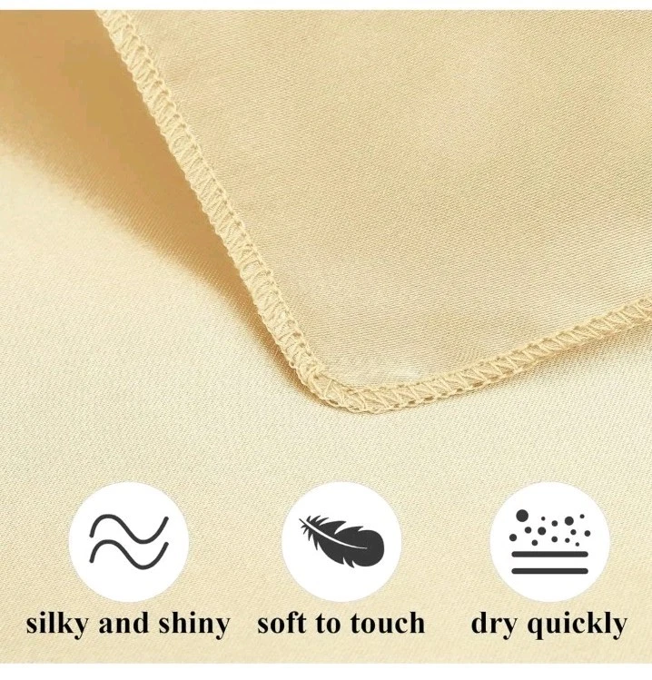 Aneco 12 Pieces Satin Napkin Square 20 x 20 Inches Dinner Napkins Weddings Party - Image 4 of 4