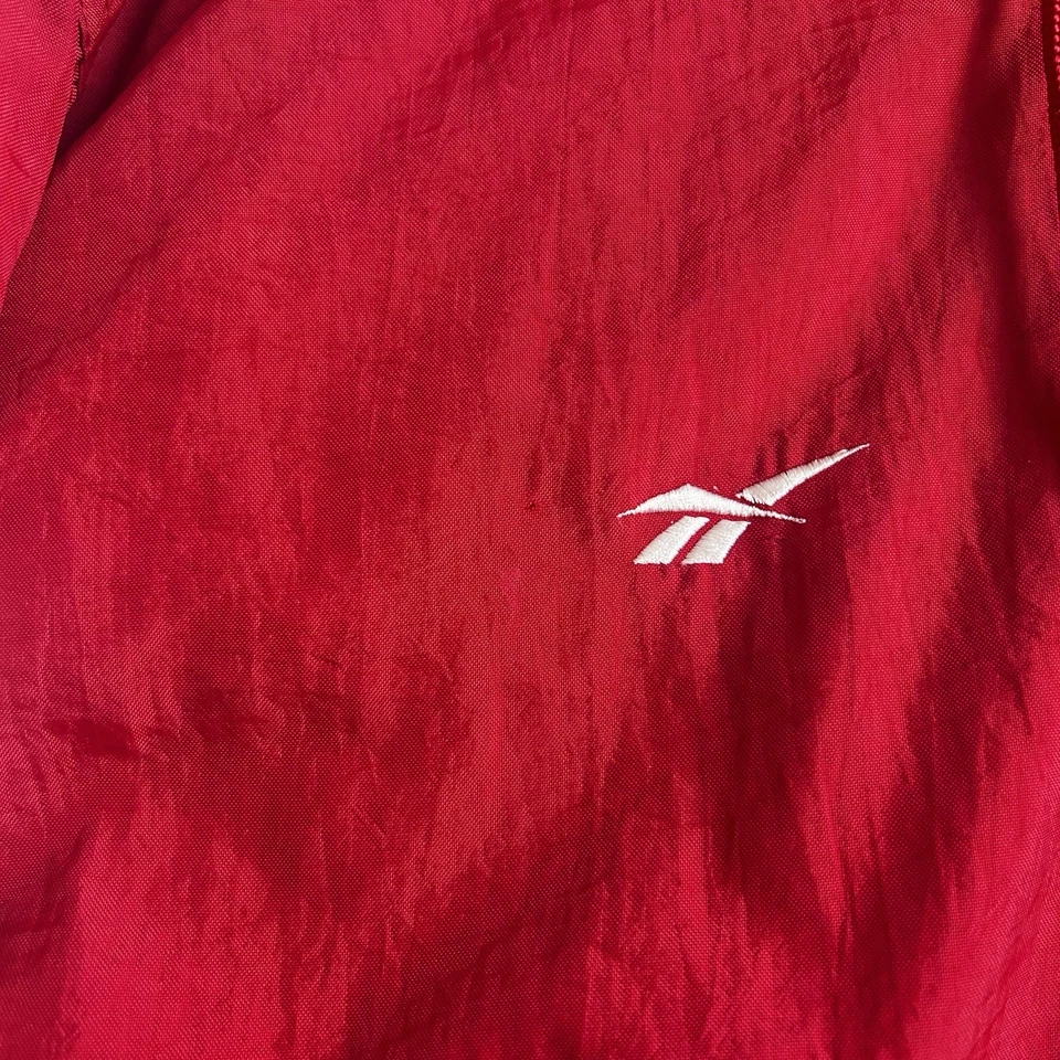 Vintage 90s Wisconsin Badgers Jacket Mens XL Red Reebok Puffer Sleeve Hit Logo - Image 3 of 4