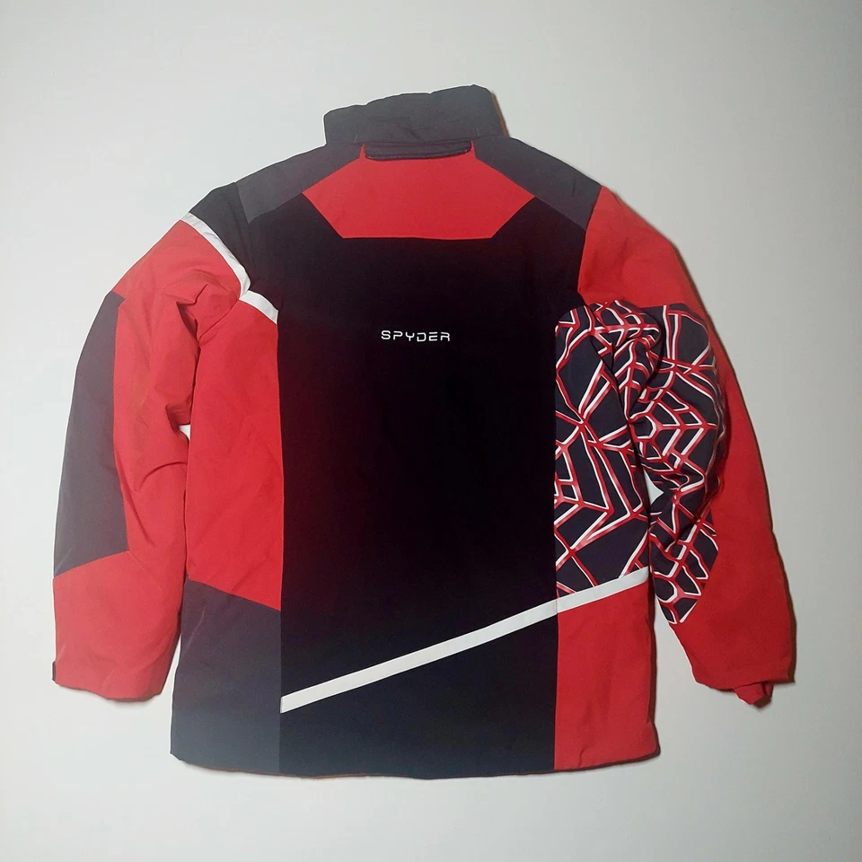 Spyder Challenger Ski Jacket Boys Size 16 Red Black Primaloft - Image 2 of 4