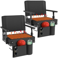 Heated Stadium Seats for Bleachers with Back Support - 3 Levels Heating Bleac...