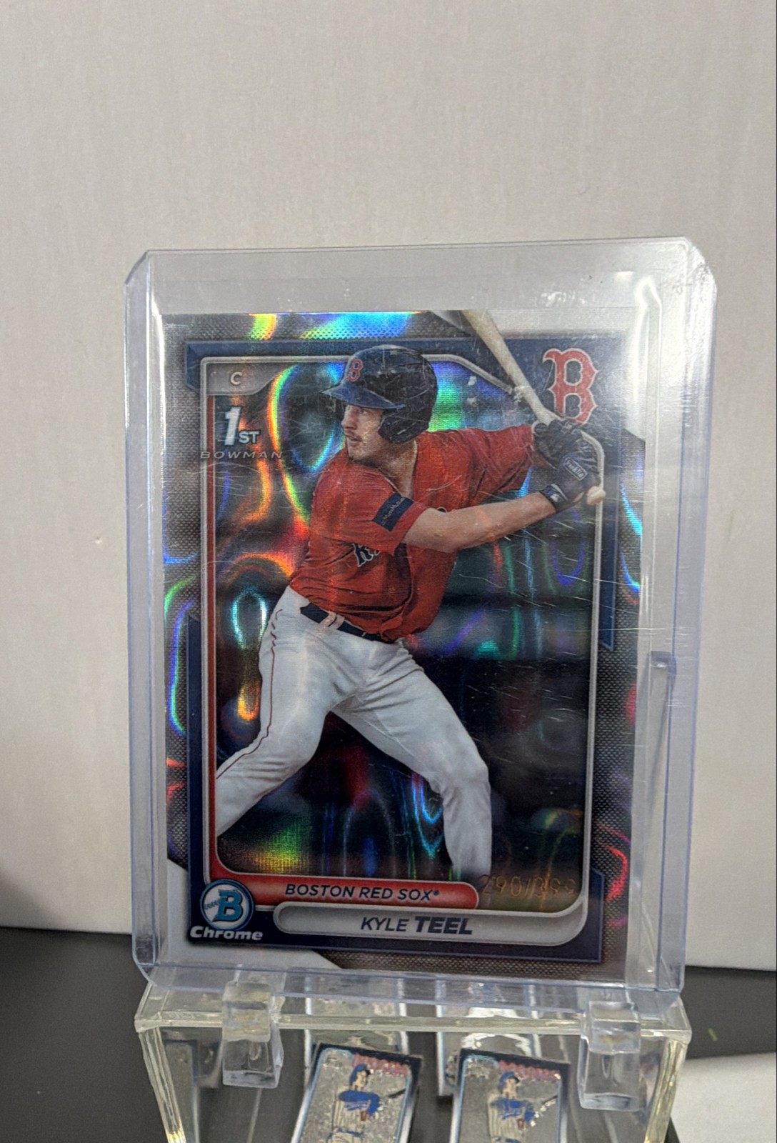 2024 Bowman - Chrome Prospects Kyle Teel #BCP-48 Lava Refractor /399 (RC)
