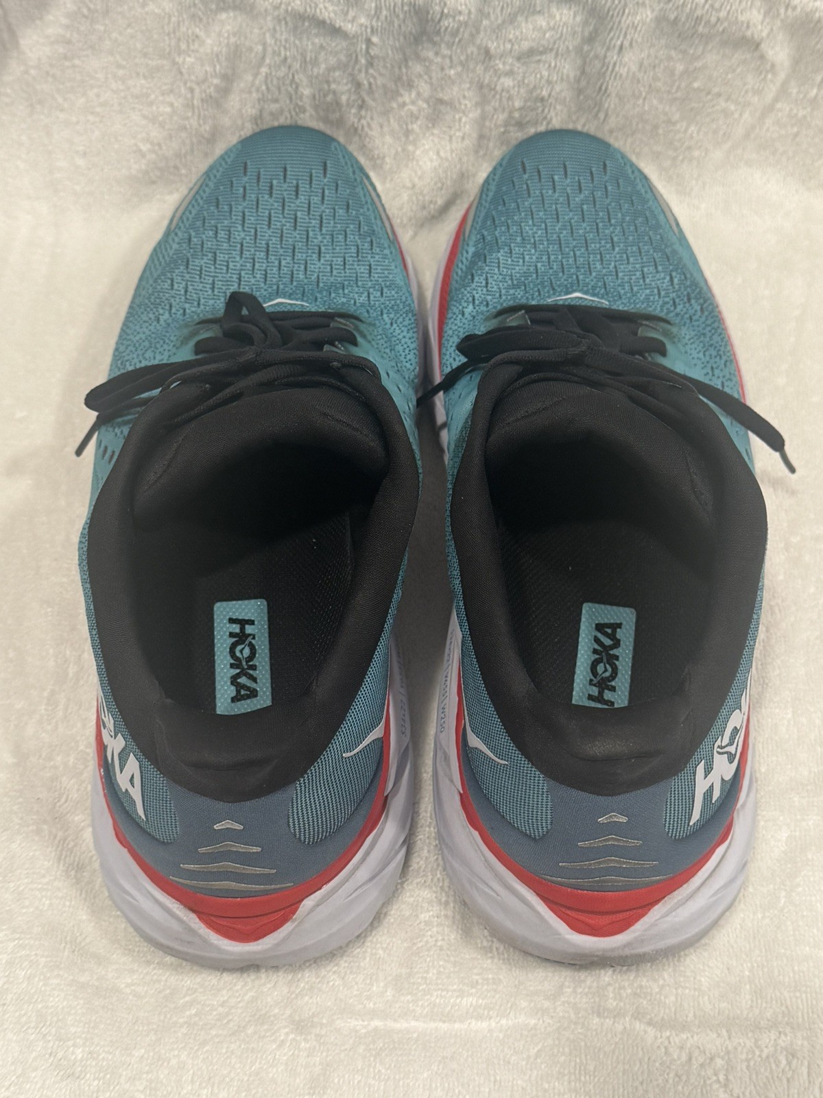 Hoka One One Clifton 8 Men’s Size 12 Blue White Running Shoes Replaced Insoles thumbnail 6