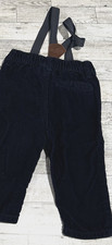OSHKOSH BABY B'GOSH NAVY CORDUROY PANTS WITH SUSPENDERS - SIZE 9 Months