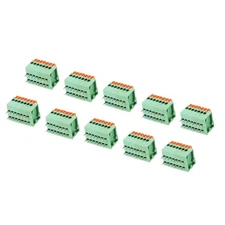 PCB Spring Terminal Block Connector KF141R 150V 2.54mm 7 Pin 90Degree 10Pcs