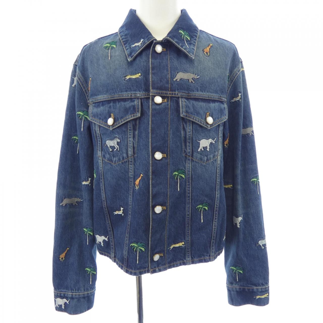 Authentic Louis Vuitton The Darjeeling Limited Embroidery Denim Jacket HUA92...