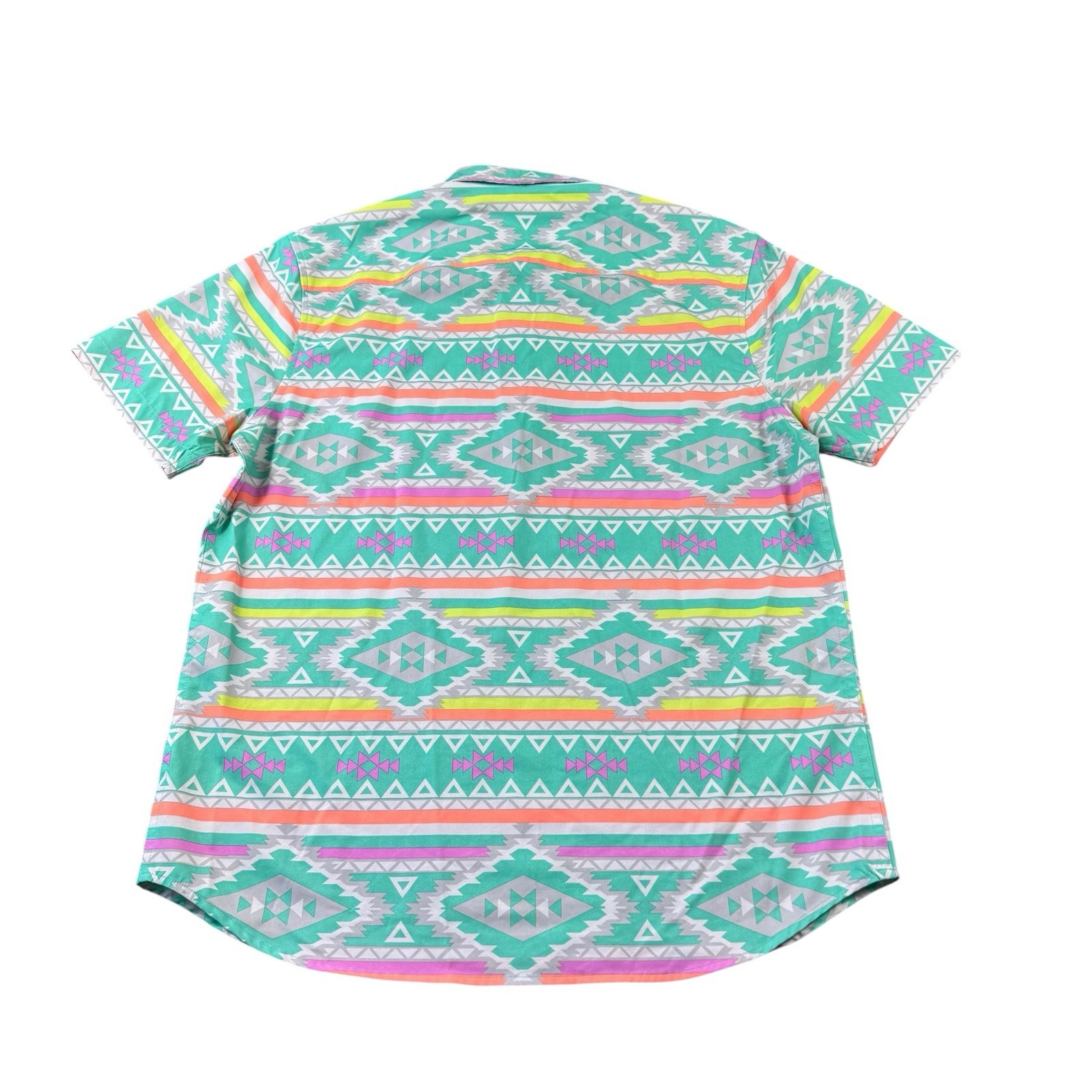 Chubbies Green Native Print Performance Button Fr… - image 2