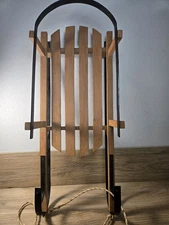 Wooden Child's Pull Sled. Decoration. Holiday Decor 
