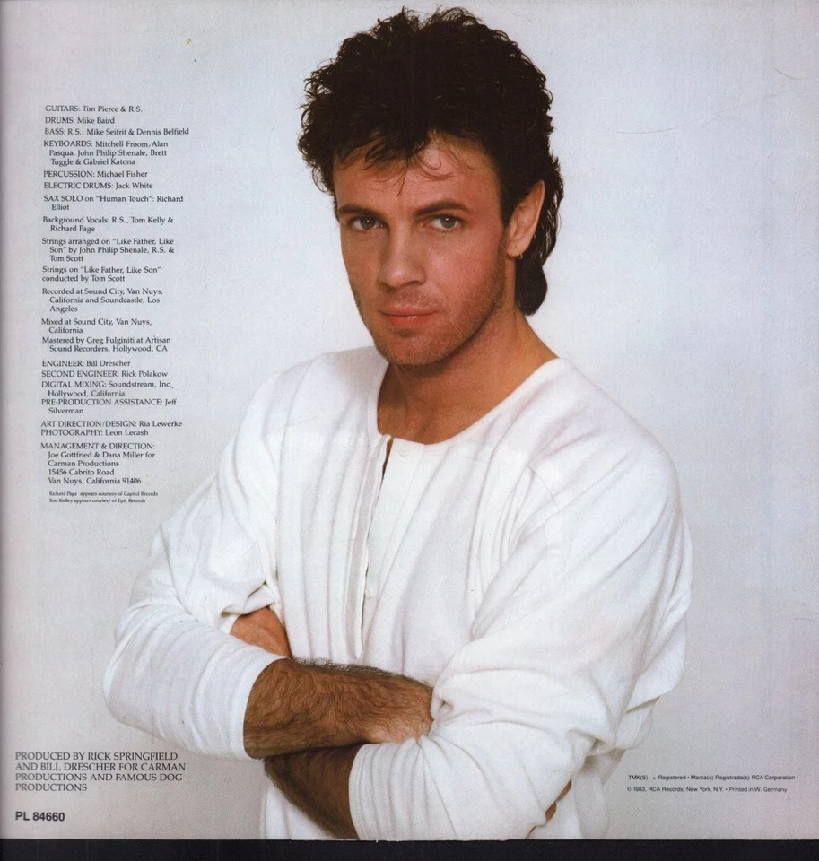 Rick Springfield Living In Oz LP vinyl Germany Rca 1983 with inner sleeve - Image 4 of 4