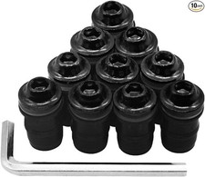 10Pcs Windshield Bolts Screws Kit, M5 Aluminum Alloy Windshield Screw with Black