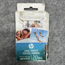 HP Sprocket Zink Photo Paper 2x3" for HP Sprocket Photo Printers, 20 Sheets