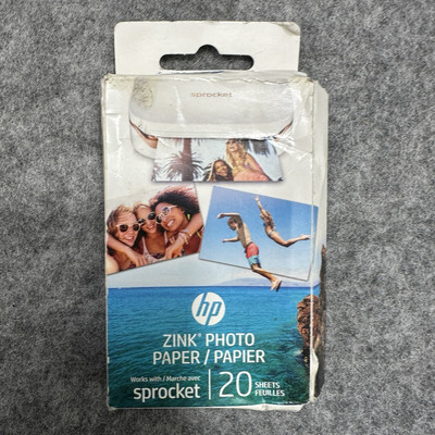 HP Sprocket Zink Photo Paper 2x3'' for HP Sprocket Photo Printers, 20 Sheets