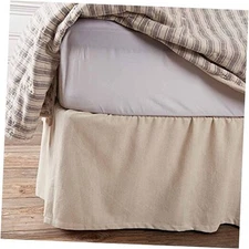 Market Place Natural Twin Bed Skirt, 16" Drop, Beige Cream Twin bed skirt 16"
