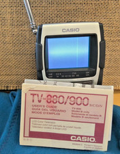Casio TV-900B Portable Pocket Color LCD TV Analog Television w/ Manual Works