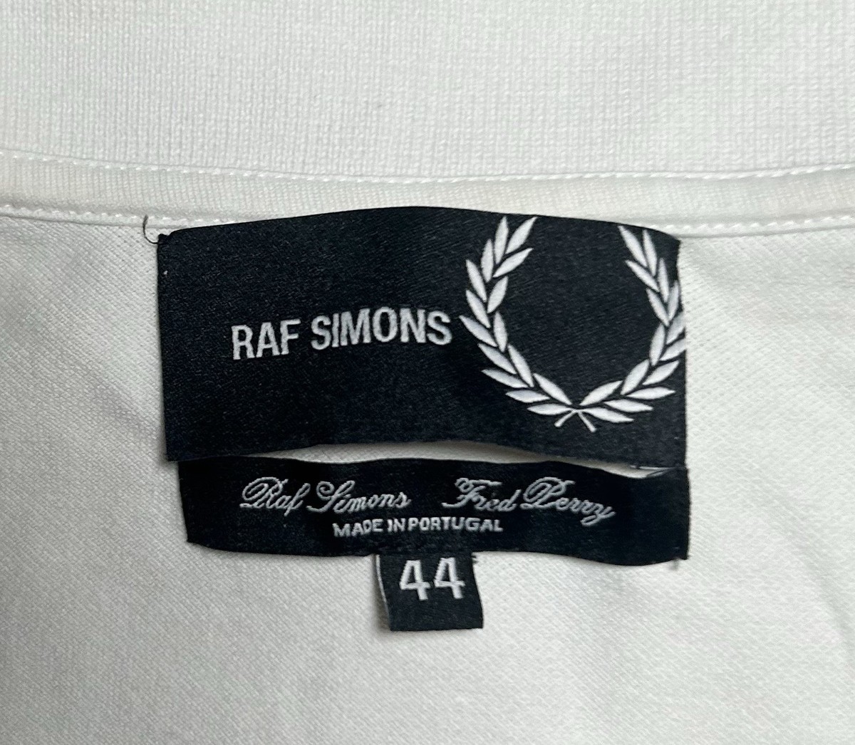 Raf Simons X Fred Perry Striped Button Polo Shirt White