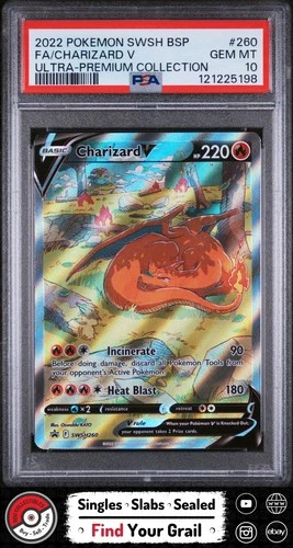 PSA 10 Charizard V #260 2022 Pokemon Swsh Black Star Promo Card