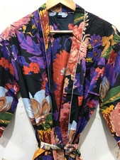 Indian Vintage 100 Cotton Long Beach Maxi Kimono Sleepwear Robes Bathrobe Gown