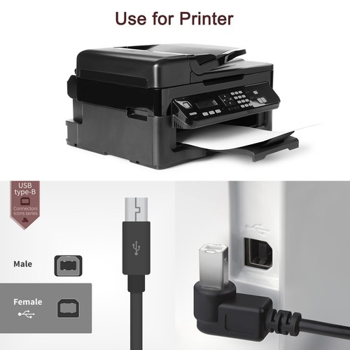 USB C Femmina in Converitore,Tipo-C a USB B Adattatore Nero,2pz - Photo 7/7