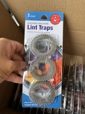 Stainless Steel Washing Machine Lint Trap 3 Pack Easy Install Drain Cleaner