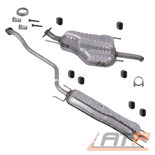 Auspuffanlage MITTEL- EndschalldÄMpfer FÜR Opel Zafira A F75 1.6 1.8 2.2-image