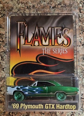 GREENLIGHT 2009 FLAMES THE SERIES 1969 PLYMOUTH GTX H.T. SUPER CHASE ULTRA RARE