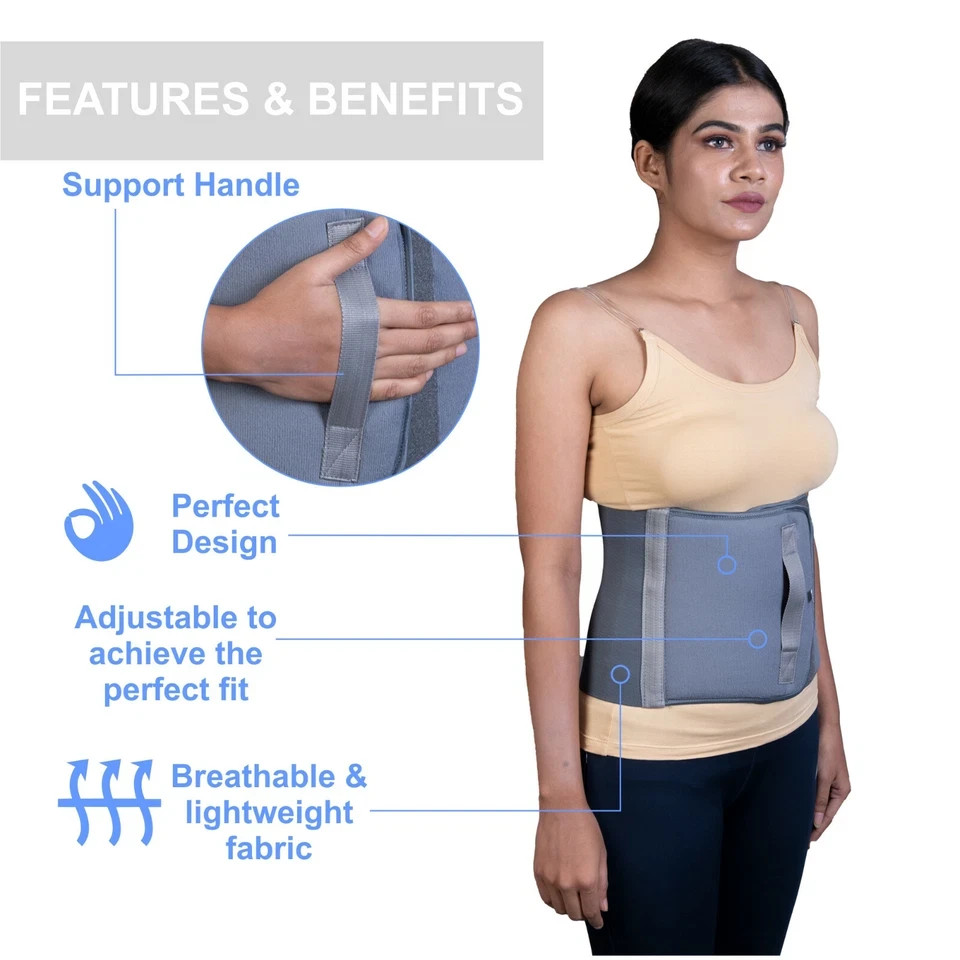 Umbilical Hernia  belt ABDOMINAL SUPPORT BINDER PAD WITH COMPRESS UNISEX