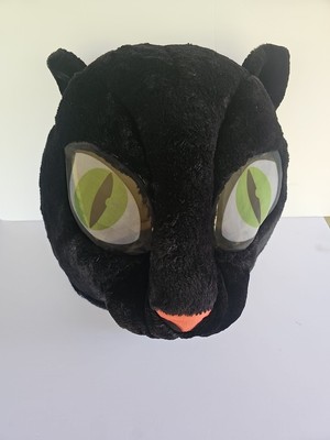 BIG GREETER HEADS BLACK CAT PANTHER HEAD DAN DEE COLLECTORS COSTUME MASCOT