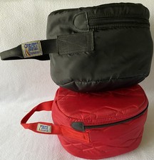 LOT of 2 Schneider's DURA-TECH Padded English HELMET Bags Cases~GREAT CONDITION