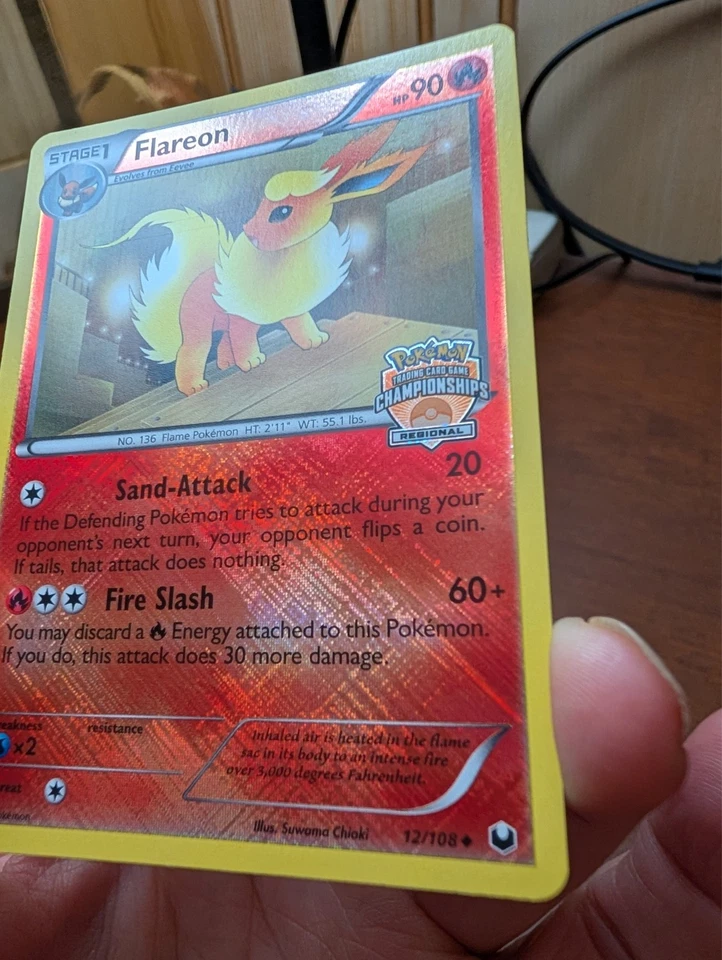 Pokemon Dark Explorers Regional Championships Flareon Promo 12/108 - Image 3 of 4
