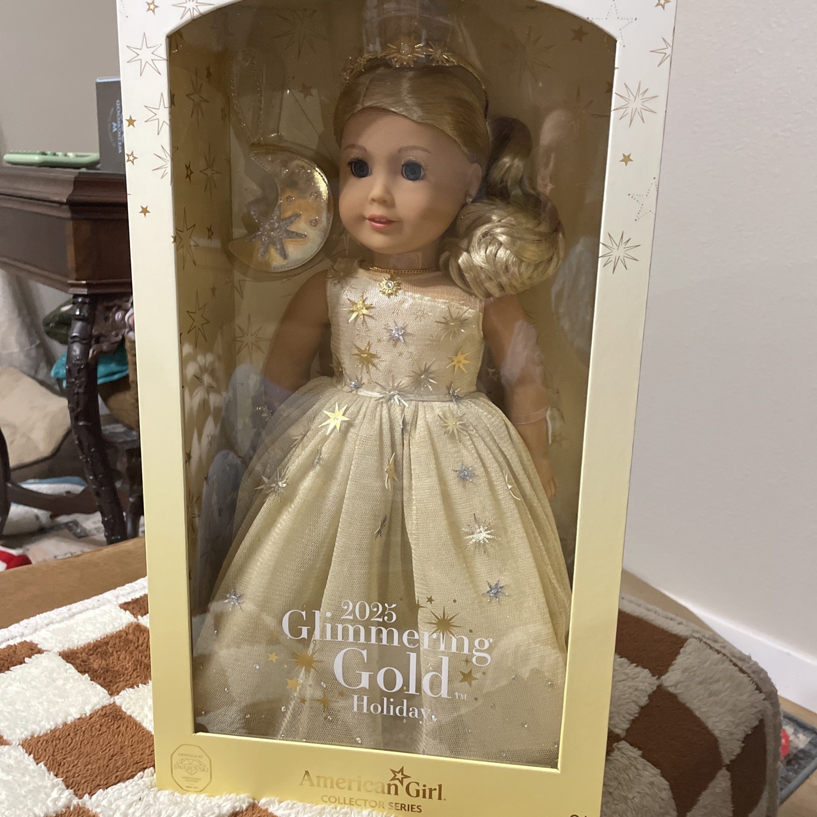 American Girl 2025 Glimmering Gold Holiday Collector Doll Limited Edition