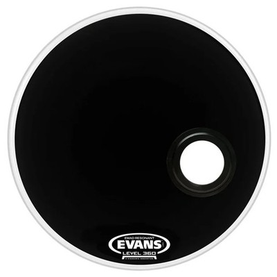 Evans BD22RB 22 EQ3 Resonant Bass Drum Head in Black