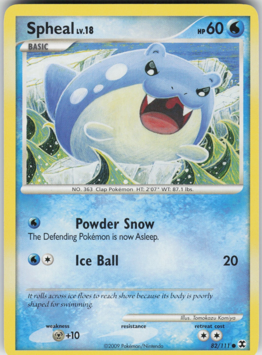 Pokemon TCG Spheal 82/111 Rising Rivals Common card Normal