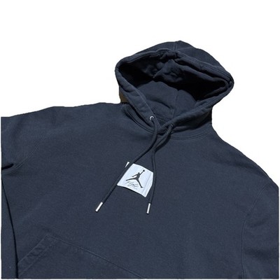 JORDAN Essentials Flight French Terry Fleece Pullover Hoodie Black M DQ7338-010