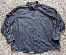 Untuckit Shirt Mens XXXLC Button Up Gray Long Sleeve Cotton