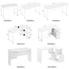 Modern Weiß Schreibtisch Computertisch PC Bürotisch Arbeitstisch Büro Homeoffice