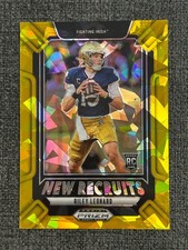 Riley Leonard 2025 Panini Prizm Draft Picks New Recruits Gold Ice Prizm #17 RC