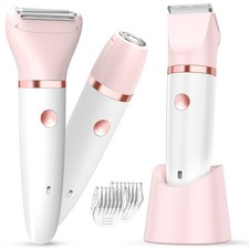 Bikini Trimmer for Women - 3 in 1Electric Razors for Silk Skin, Cordless Pubi...