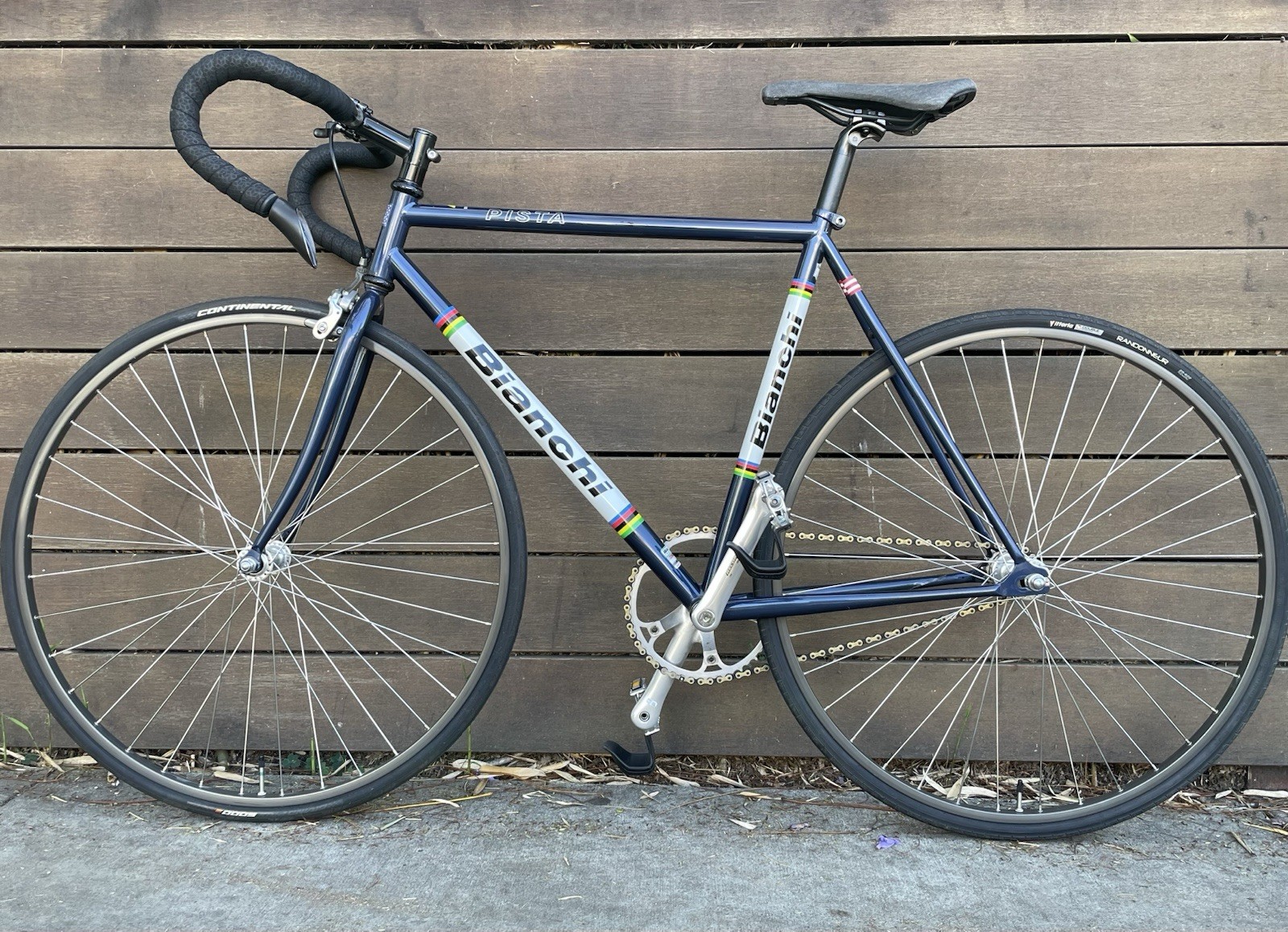 Bianchi Pista 53mm Single Speed Campagnolo Nitto Mavic Bull Horn & Drop Bars