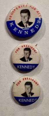 1960 JFK KENNEDY & LBJ JOHNSON PRESIDENTIAL CAMPAIGN BUTTON COLLECTION - CC