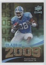 2009 Upper Deck Icons Class of 2009 Gold 19/130 Hakeem Nicks #2009-HN 9bp