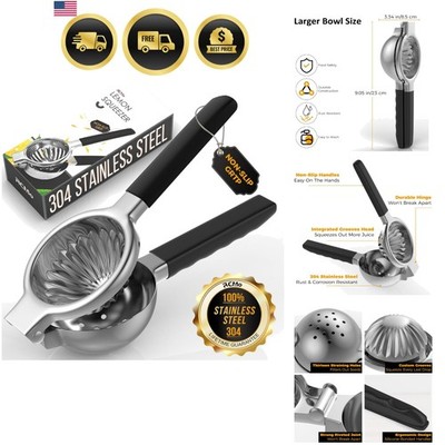 Stainless Steel Lemon Squeezer - Metal Citrus Juicer - Lime Lemon and Fruit J...