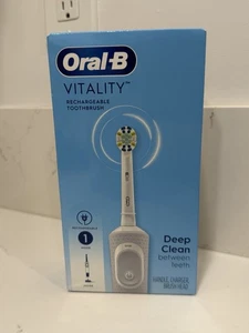 Oral-B Vitality Rechargeable Electric Toothbrush White, Timer, Waterproof Handle