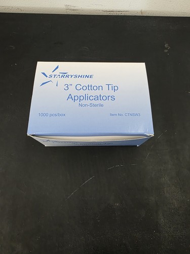 PlastCare USA Cotton Tip Applicators, 1000 Count (10 X 100) Medical Swabs With Wood Sticks
