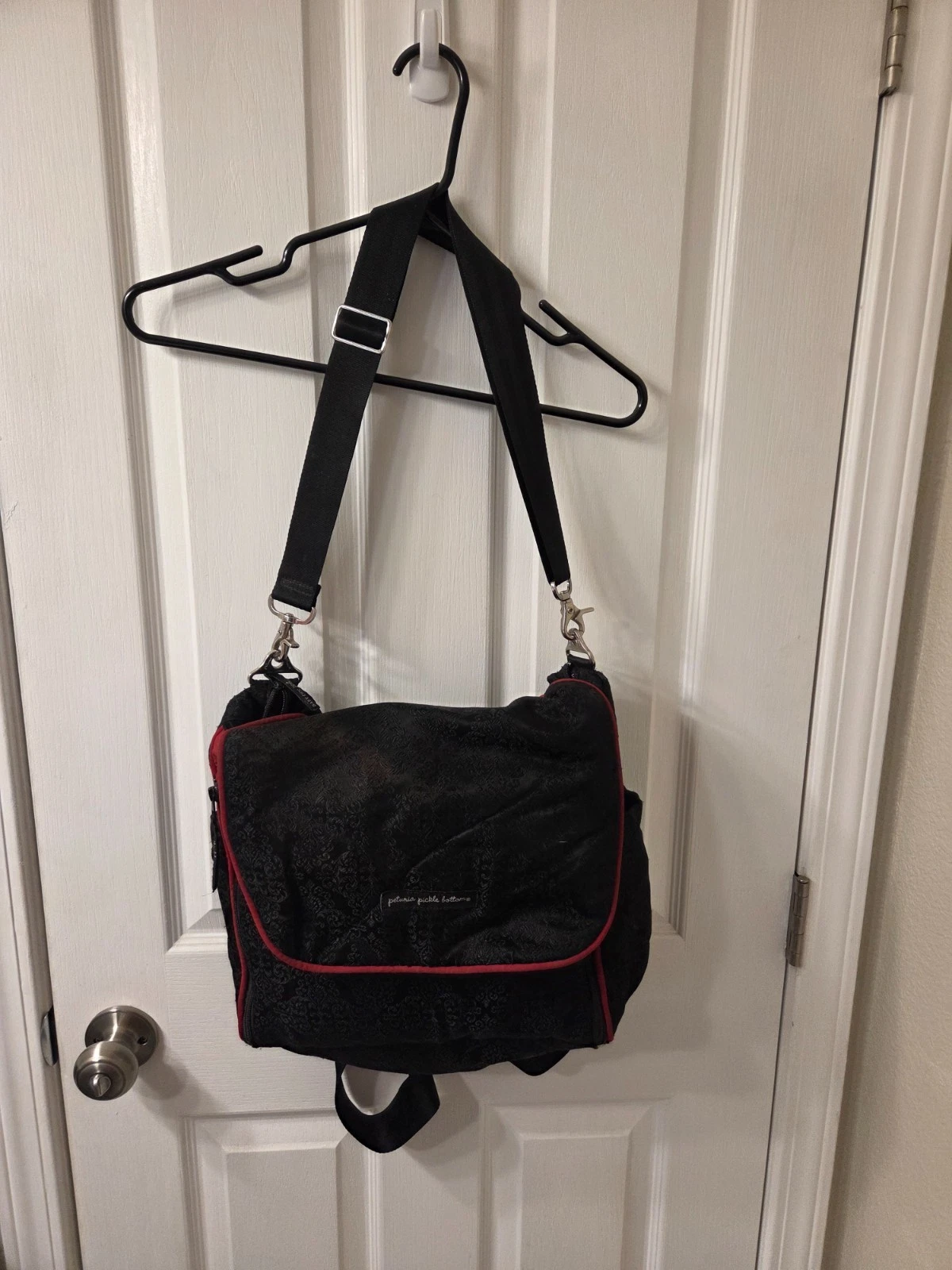 Baby Diaper Bag Petunia Pickle Black Red Baby Chic Unisex #S88