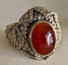 Vtg Moroccan Berber Carnelian Statement Ring ...