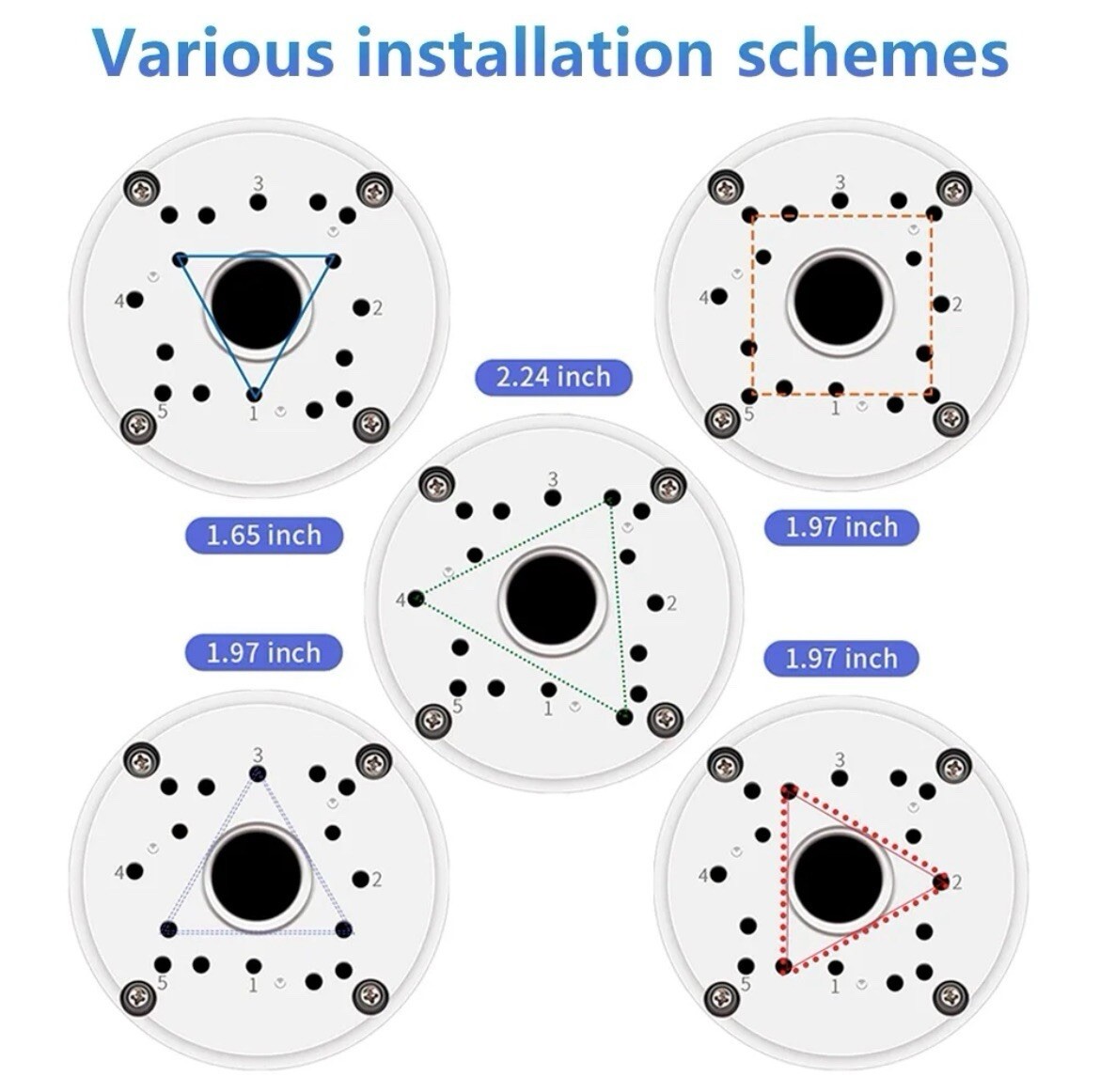 Camera Junction Box Mount Bracket for Security Cameras - 10 Pack