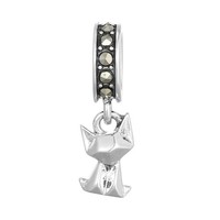 Cavill SilberanhäNger Katzen Markasit Damen 925 Sterlingsilber 0,08Ct