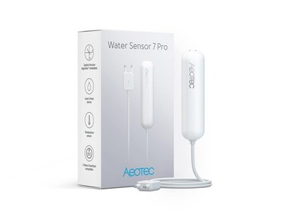 PRO Version ZWave Water Sensor: Water Sensor 7 Pro, with Flood, Temperature, ...