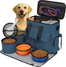 Dog Travel Bag, Weekend Pet Travel Set for Dog and Cat, Airline Approved Tote Or